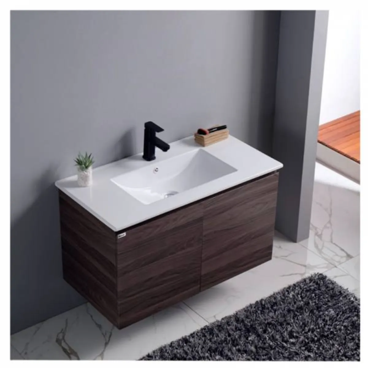 Baron A109 Stainless Steel Cabinet with Insert Basin 910mm (6 Colours) - view 2